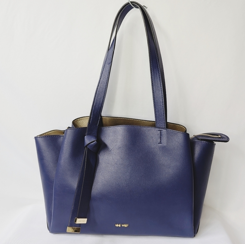 Nine West Gaya Carryall Tote Bag, Blue, EUC
